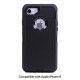 iPhone 8 / 7 Premium Armor Robot Case with Clip (Black-Black + Clip)