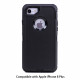 iPhone 8 Plus / 7 Plus Premium Armor Robot Case with Clip (Black-Black + Clip)