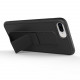 iPhone SE 2020 / 8 / 7 PU Leather Hand Grip Kickstand Case (Black)