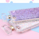 iPhone SE (2020) / 8 / 7 Perfume Bottle Glitter Shake Star Dust Necklace Case (White)