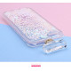 iPhone SE (2020) / 8 / 7 Perfume Bottle Glitter Shake Star Dust Necklace Case (White)