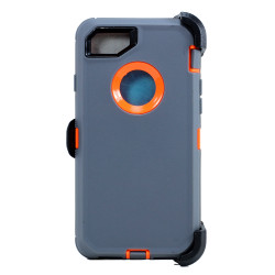 Premium Armor Heavy Duty Case with Clip for iPhone 8 Plus / 7 Plus / 6S Plus / 6 Plus (Gray Orange)
