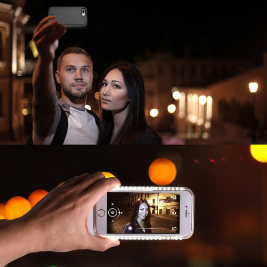 iPhone 6S / iPhone 6 Selfie Illuminated LED Light Case (Black)
