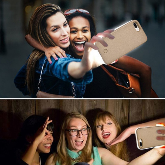 iPhone SE (2020) / 8 / 7 Selfie Illuminated LED Light Case (Champagne Gold)