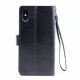 iPhone XS / X Crystal Flip Leather Wallet Case with Strap (Perfume Black)