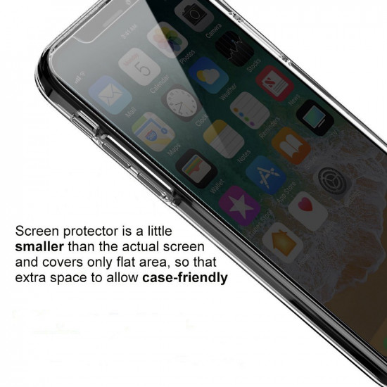 iPhone 11 Pro Max (6.5in) / XS Max Privacy Anti-Spy Full Cover Tempered Glass Screen Protector (Black)