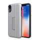 iPhone Xs Max Cabin Carbon Style Stand Case (Silver)