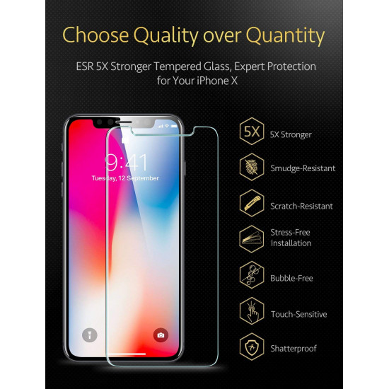 iPhone 11 Pro Max (6.5in) / XS Max Tempered Clear Glass Screen Protector 10pc (Clear)
