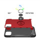 iPhone 11 Pro (5.8in) 360 Rotating Ring Stand Hybrid Case with Metal Plate (Red)