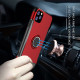 iPhone 11 Pro (5.8in) 360 Rotating Ring Stand Hybrid Case with Metal Plate (Red)