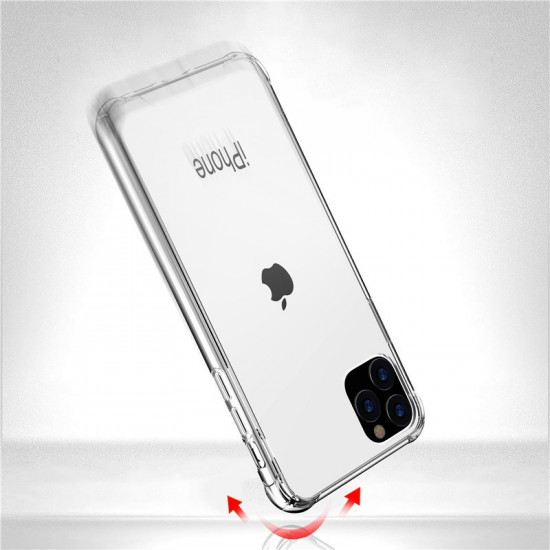 iPhone 11 Pro (5.8in) Crystal Clear Transparent Case with Bumper Corner (Clear)