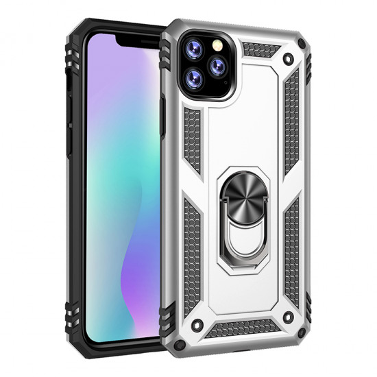 iPhone 11 (6.1in) Tech Armor Ring Grip Case with Metal Plate (Silver) iPhone 11 (6.1in) Tech Armor Ring Grip Case with Metal Plate (Silver)