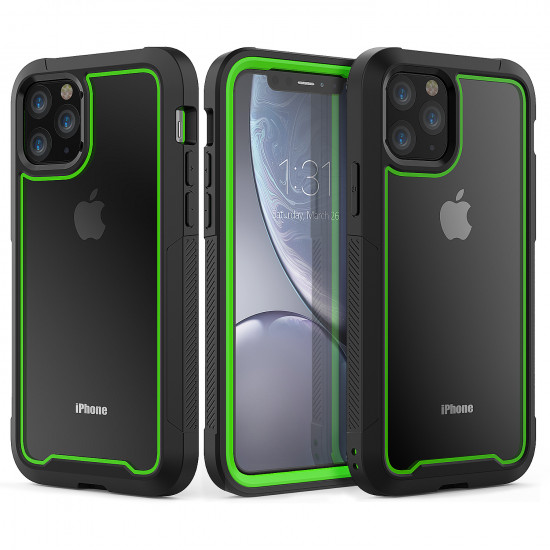 iPhone 11 (6.1in) Clear Dual Defense Case (Green)