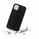 iPhone 11 6.1 PU Leather Hand Grip Kickstand Case (Black)