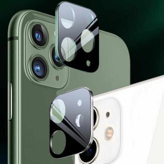 iPhone 11 (6.1in) Camera Lens HD Tempered Glass Protector (Midnight Green Edge)