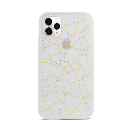 Slim Matte Design Hybrid Case for iPhone 11 6.1 (Gold Abstract)