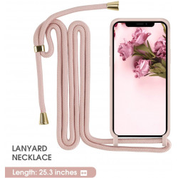 Crossbody Lanyard Neck Strap Adjustable Necklace Pro Silicone Case Bag for iPhone 12 Pro Max 6.7 (Pink) Crossbody Lanyard Neck Strap Adjustable Necklace Pro Silicone Case Bag for iPhone 12 Pro Max 6.7 (Pink)