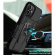 Military Grade Armor Protection Stand Magnetic Feature Case for iPhone 12 Mini 5.4 (Silver)