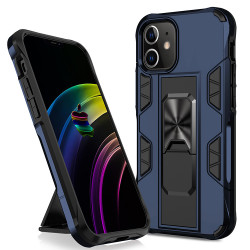 Military Grade Armor Protection Stand Magnetic Feature Case for iPhone 12 Mini 5.4 (Navy Blue)