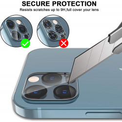 Camera Lens HD Tempered Glass Protector for iPhone 12 Pro Only [6.1] (Transparent Clear)