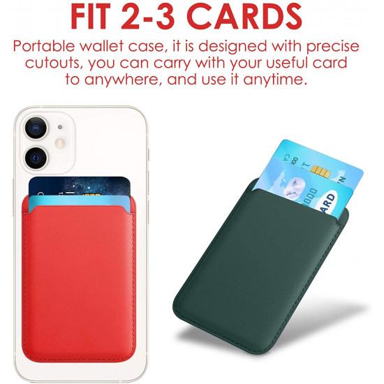 PU Leather Magnetic Card Wallet Pouch Holder for iPhone 12 / 12 Pro / 12 Mini /12 Pro Max (Navy Blue)