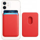 PU Leather Magnetic Card Wallet Pouch Holder for iPhone 12 / 12 Pro / 12 Mini /12 Pro Max (Red)