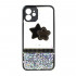 Glitter Jewel Diamond Armor Bumper Case with Camera Lens Protection Cover for Apple iPhone 12 / 12 Pro 6.1 (Star Black)