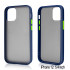 Slim Matte Hybrid Bumper Case for iPhone 12 Mini 5.4 inch (Navy Blue)