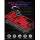 Tech Armor Ring Stand Grip Case with Metal Plate for iPhone 12 Mini 5.4 inch (Red)