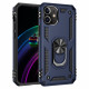 Tech Armor Ring Stand Grip Case with Metal Plate for iPhone 12 Mini 5.4 inch (Navy Blue)