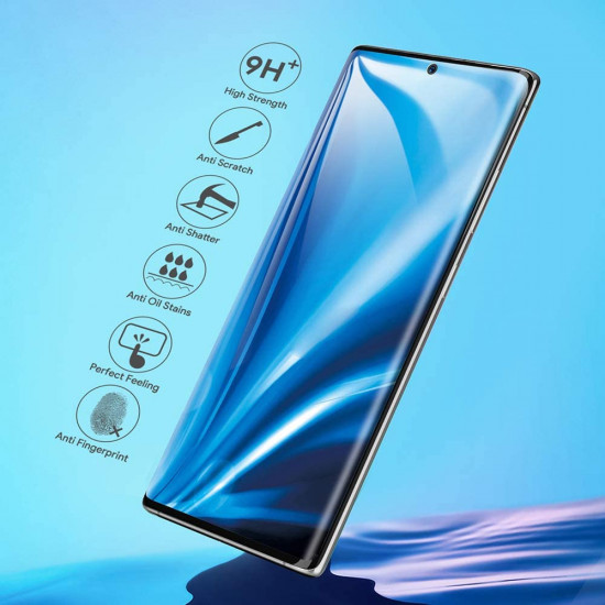 3D Tempered Glass Full Screen Protector with In Screen Finger Scanner for Galaxy Note 20 Ultra (Clear)