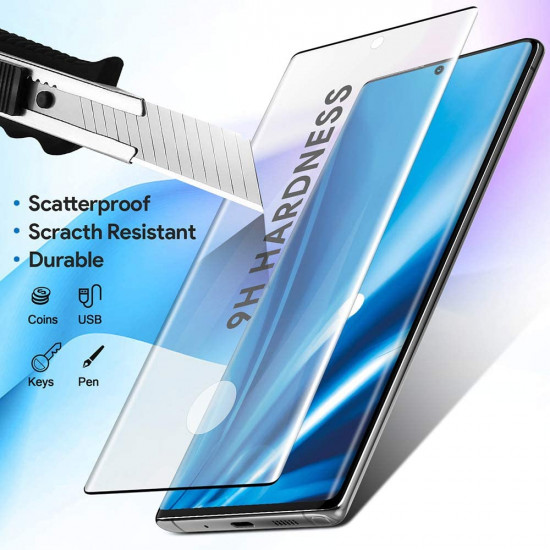 3D Tempered Glass Full Screen Protector with In Screen Finger Scanner for Galaxy Note 20 Ultra (Clear)