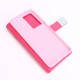 Multi Pockets Folio Flip Leather Wallet Case with Strap for Samsung Galaxy S21 Plus 5G (Hot Pink)