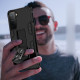 Military Grade Armor Protection Stand Magnetic Feature Case for Samsung Galaxy S21 Ultra 5G (Black)