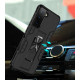 Military Grade Armor Protection Stand Magnetic Feature Case for Samsung Galaxy S21 5G (Black)