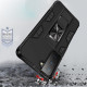 Military Grade Armor Protection Stand Magnetic Feature Case for Samsung Galaxy S21 Ultra 5G (Silver)