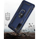 Tech Armor Ring Stand Grip Case with Metal Plate for Samsung Galaxy S21 Ultra 5G (Navy Blue)