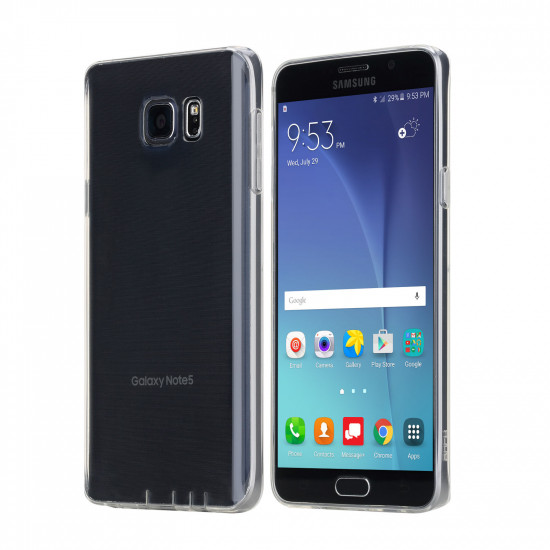 Samsung Galaxy S6 Edge Plus Crystal Clear Gummy Hybrid Case (Clear)