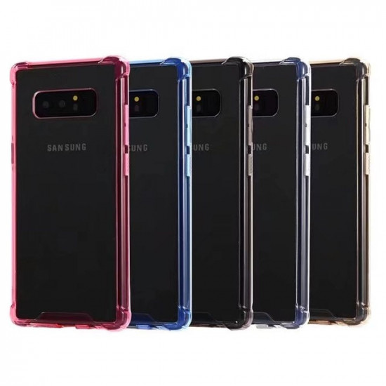 Galaxy Note 8 Crystal Clear Transparent Case (Hot Pink)