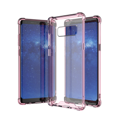 Galaxy Note 8 Crystal Clear Transparent Case (Hot Pink)
