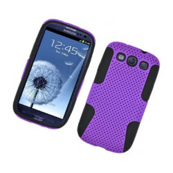 Samsung Galaxy S3 Mesh Hybrid Case (Purple-Black)