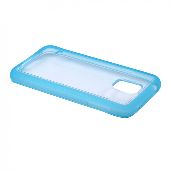 Samsung Galaxy S5 SM-G900 Gummy Hybrid Case (Blue Clear)