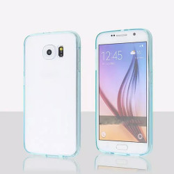 Samsung Galaxy S6 Edge Crystal Clear Hybrid Case (Light Blue)