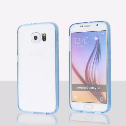 Samsung Galaxy S6 Crystal Clear Hybrid Case (Blue)