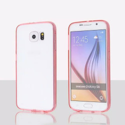 Samsung Galaxy S6 Crystal Clear Hybrid Case (Hot Pink)