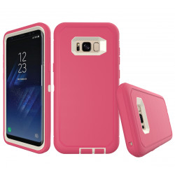 Galaxy S8 Plus Armor Robot Case (Hot Pink White)