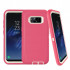 Galaxy S8 Armor Robot Case (Hot Pink White)