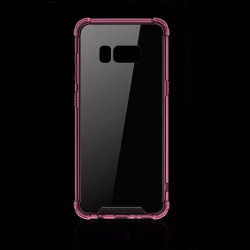 Galaxy S8 Plus Crystal Clear Hybrid Case (Hot Pink)
