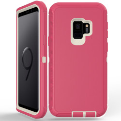 Galaxy S9 Armor Robot Case (Hot Pink White)