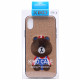 Galaxy S9 Design Cloth Stitch Hybrid Case (Brown Bear)